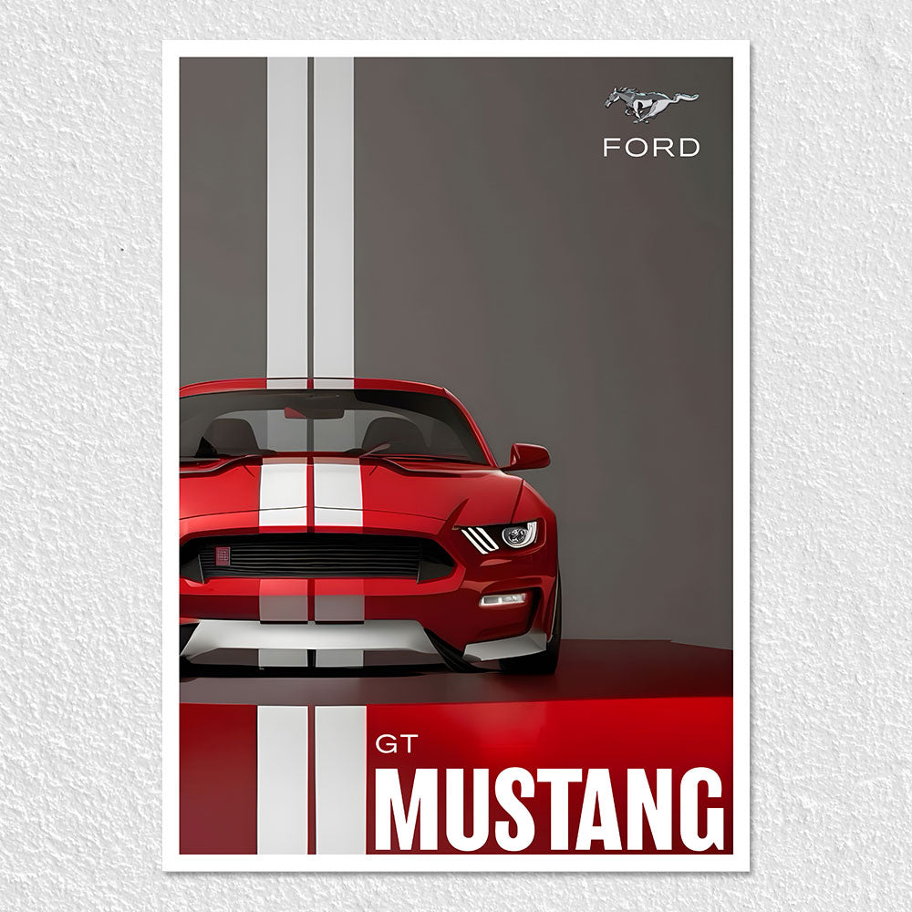 Ford Gt Mustang Poster - Iconic Design