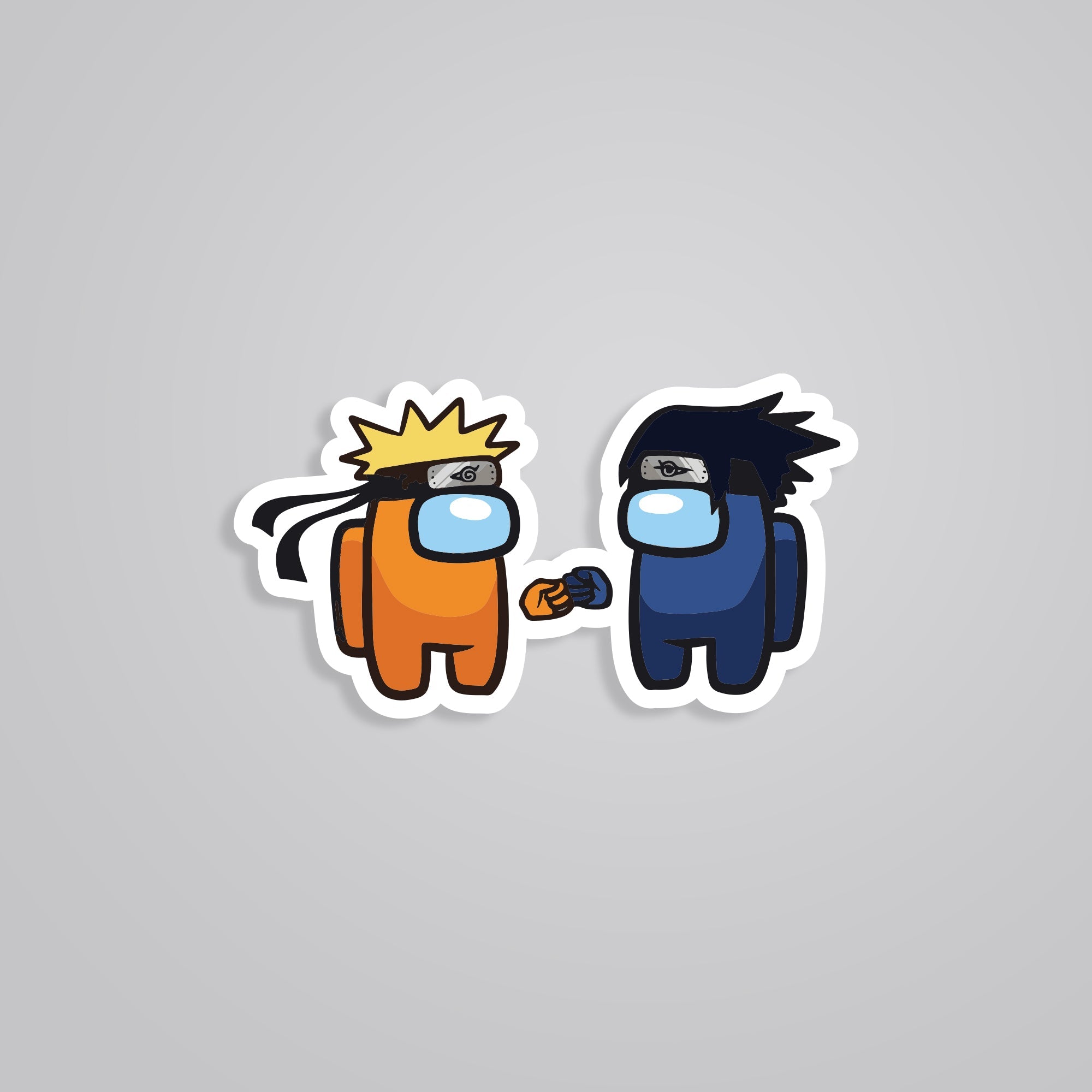 Naruto & Sasuke Among Us Characters Naruto Anime Sticker - A Fusion of Epic  Proportion