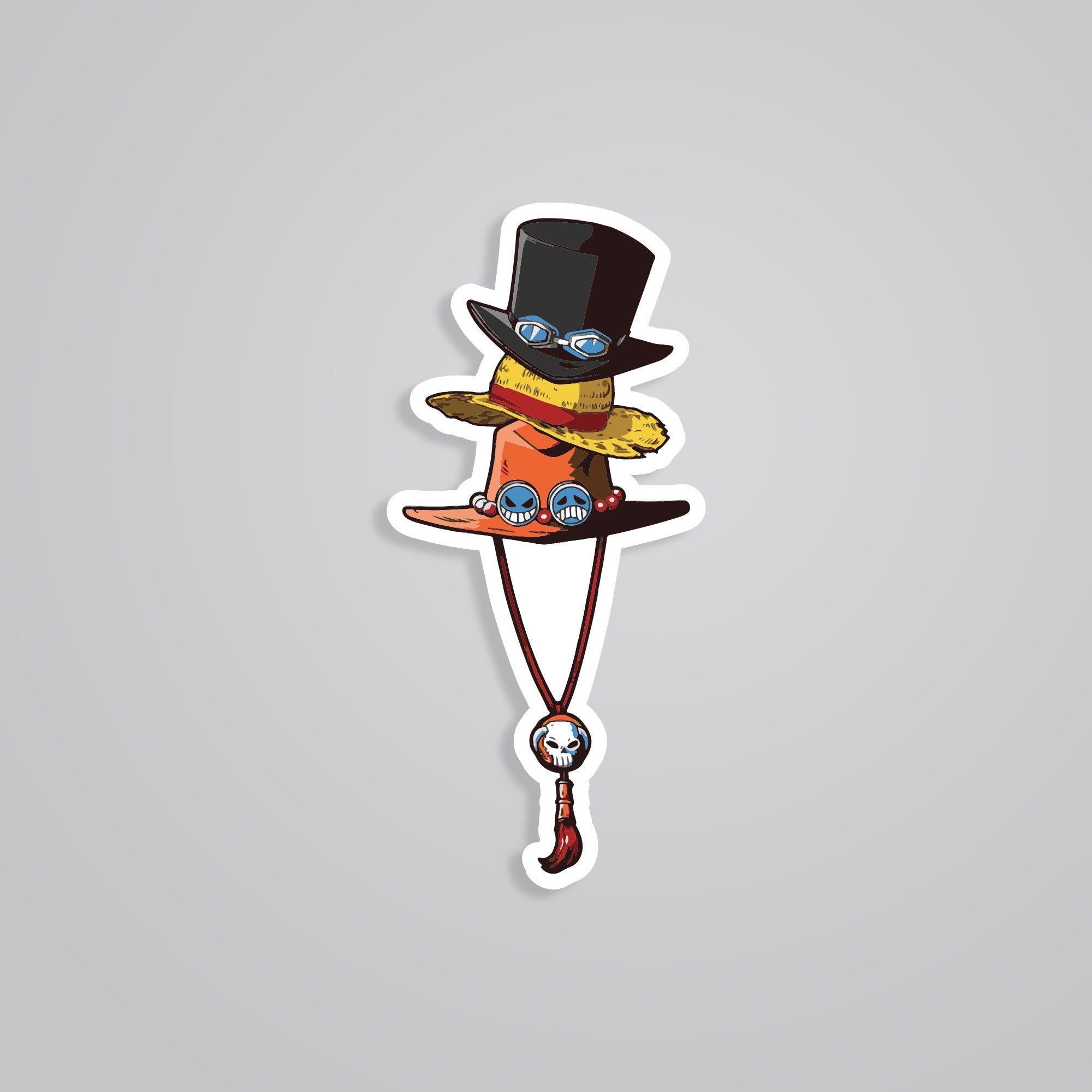 Sabo, Luffy & Ace Hats - One Piece Anime Stickers - Embark on an Adventure  with the Legendary Trio