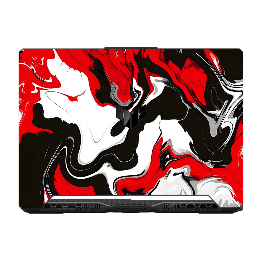 Red and White Marble Asus TUF F15 FX506 & A15 FA506 Laptop Skin