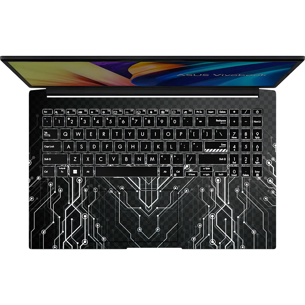 Black Digital Circuit Asus Vivobook Pro 15 Laptop Skin