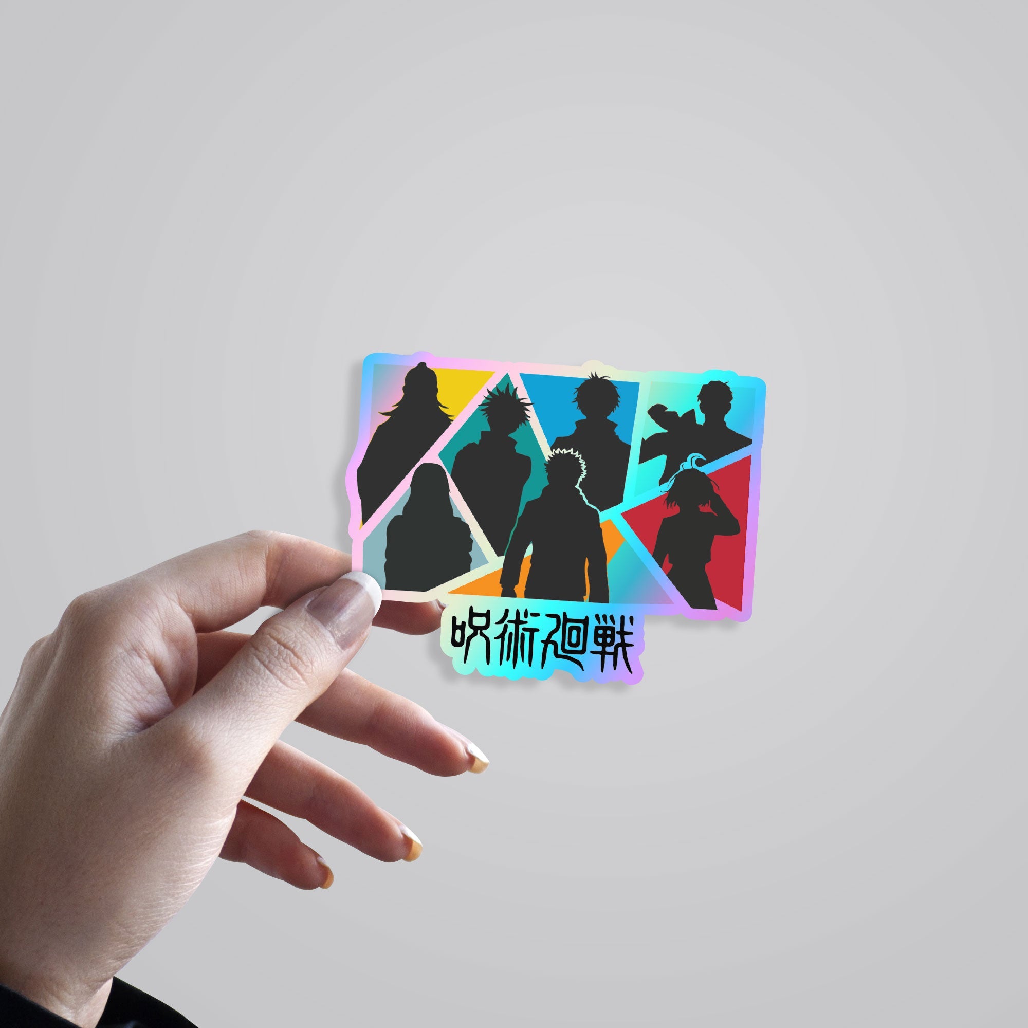 Jujutsu Kaisen Silhouette Holographic Stickers