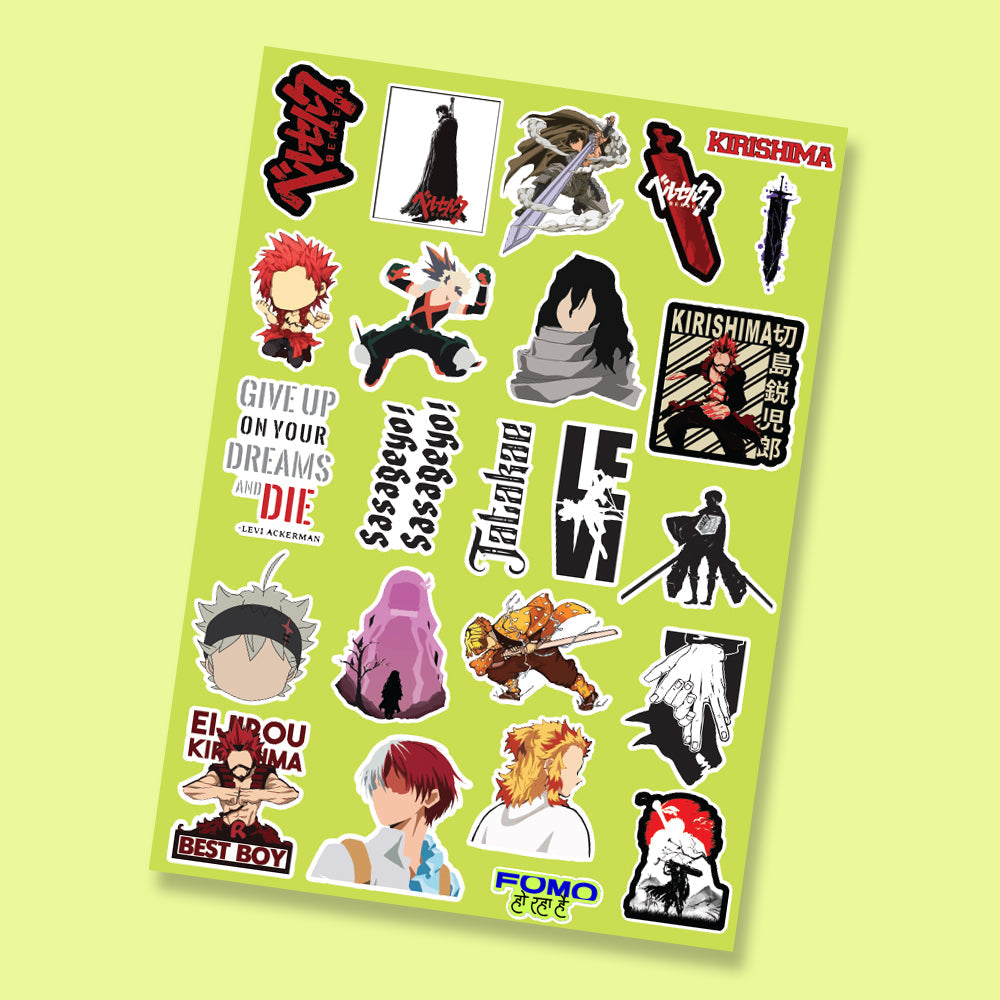 Fomo Store Mini Stickers Anime Anime Mix 3