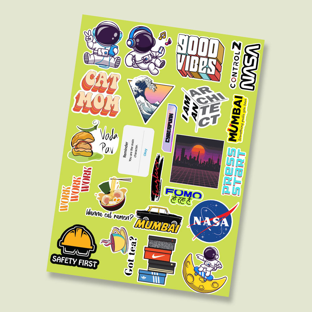 Fomo Store Mini Stickers Casual Fun Vibes