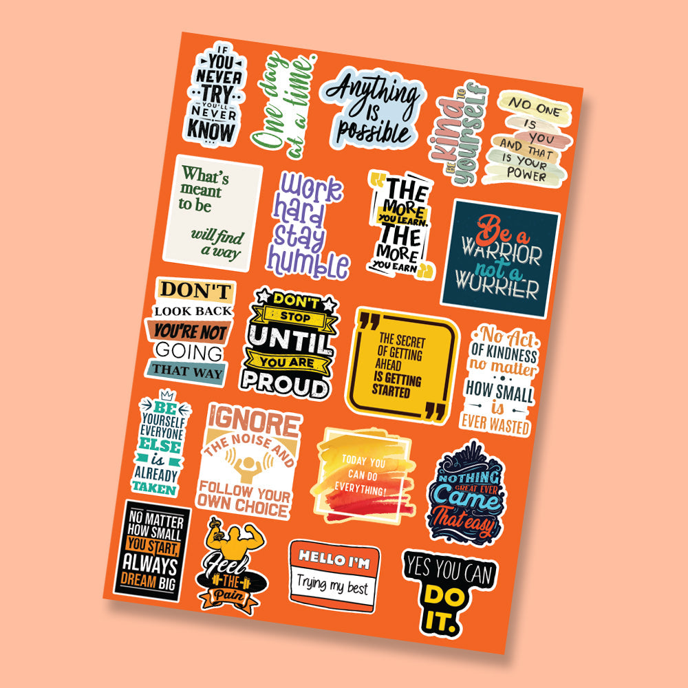 Fomo Store Mini Stickers Motivatinal Inspiration Boost