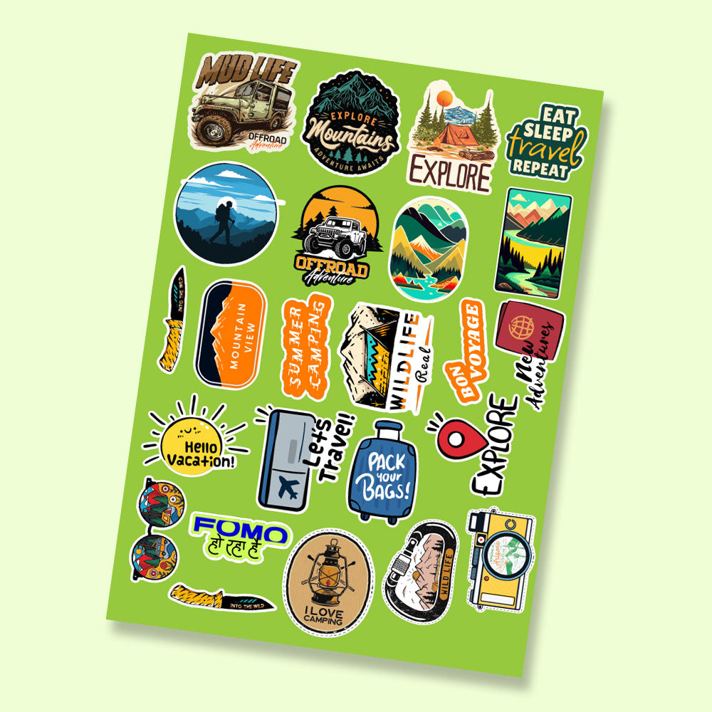 Fomo Store Mini Stickers Travels Wanderlust