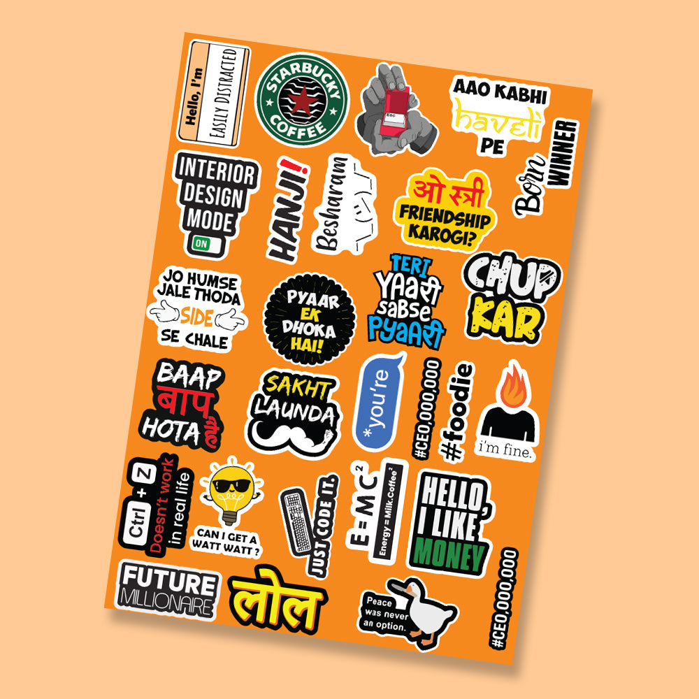 Fomo Store Mini Stickers Witty Witty Wonders Sheet 2