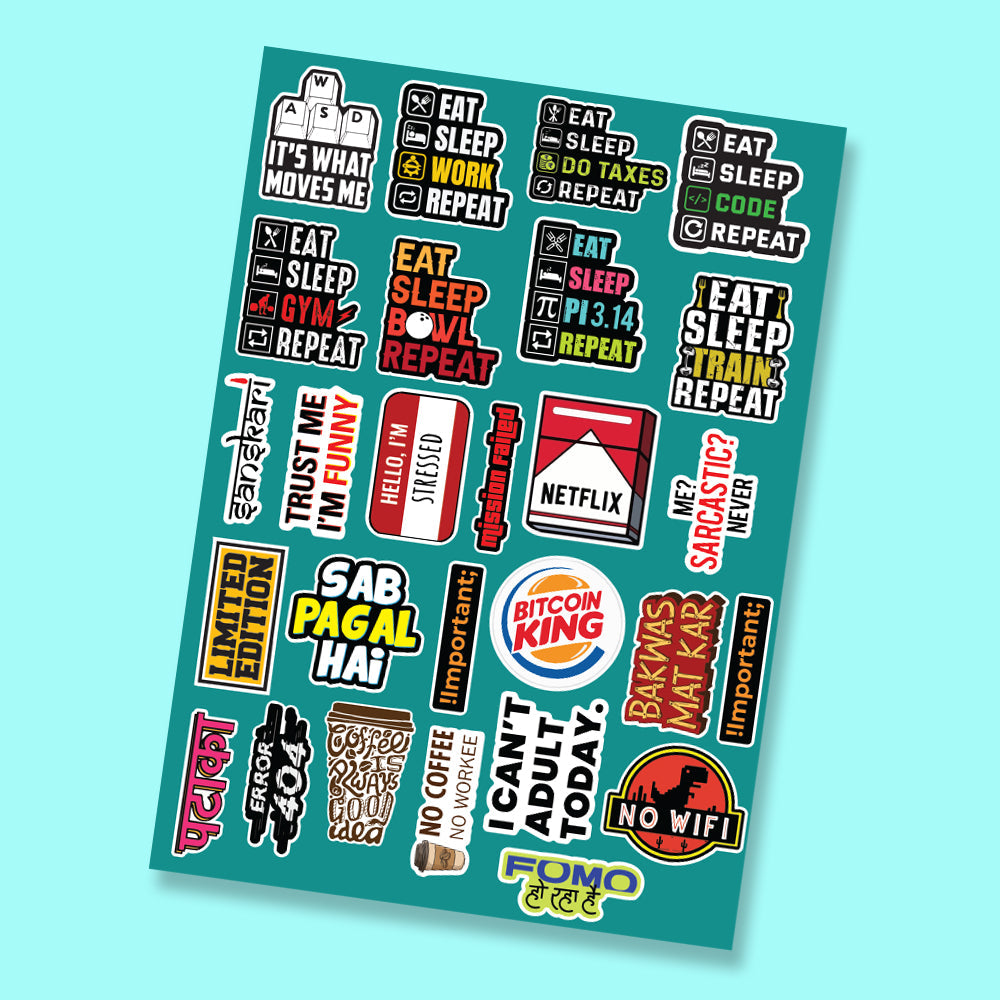 Fomo Store Mini Stickers Witty Witty Wonders Sheet 3