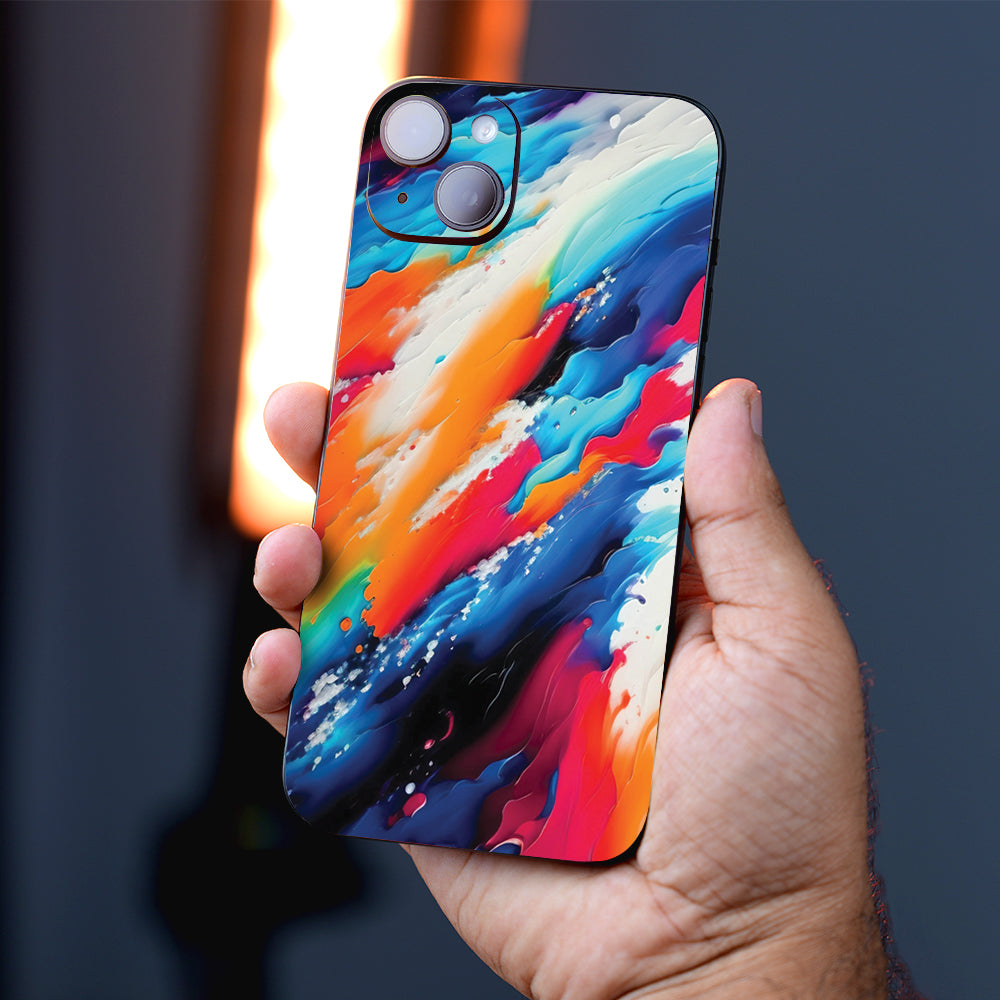 Cosmic Brushstrokes Abstract Mobile Skin