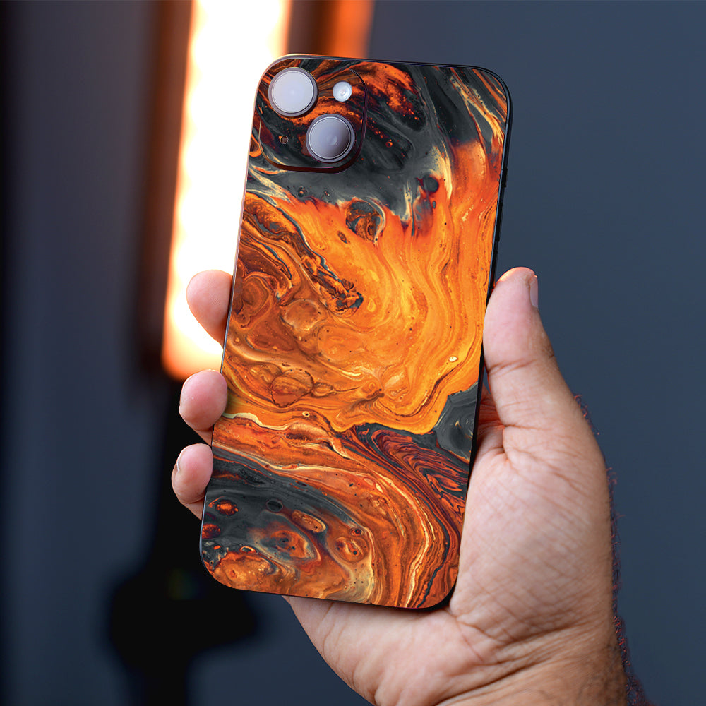 Fiery Lava Flow Abstract Mobile Skin