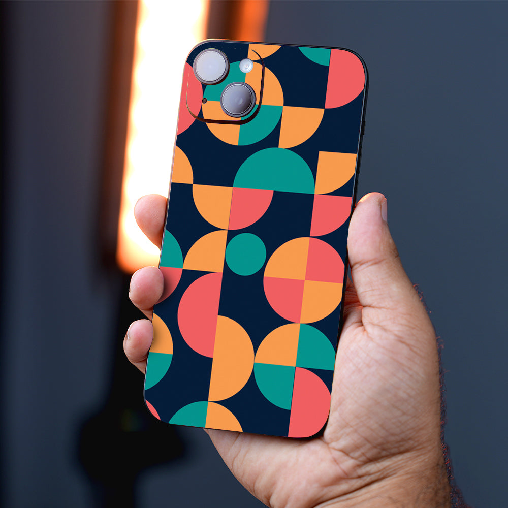 Geometric Retro Block Abstract Mobile Skin