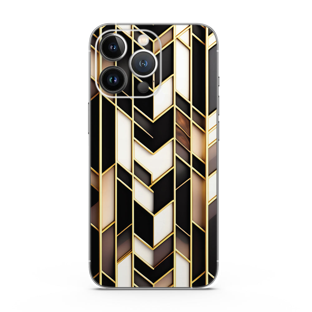 Fomo Store Mobile Skins Abstract  Golden Chevron Luxe