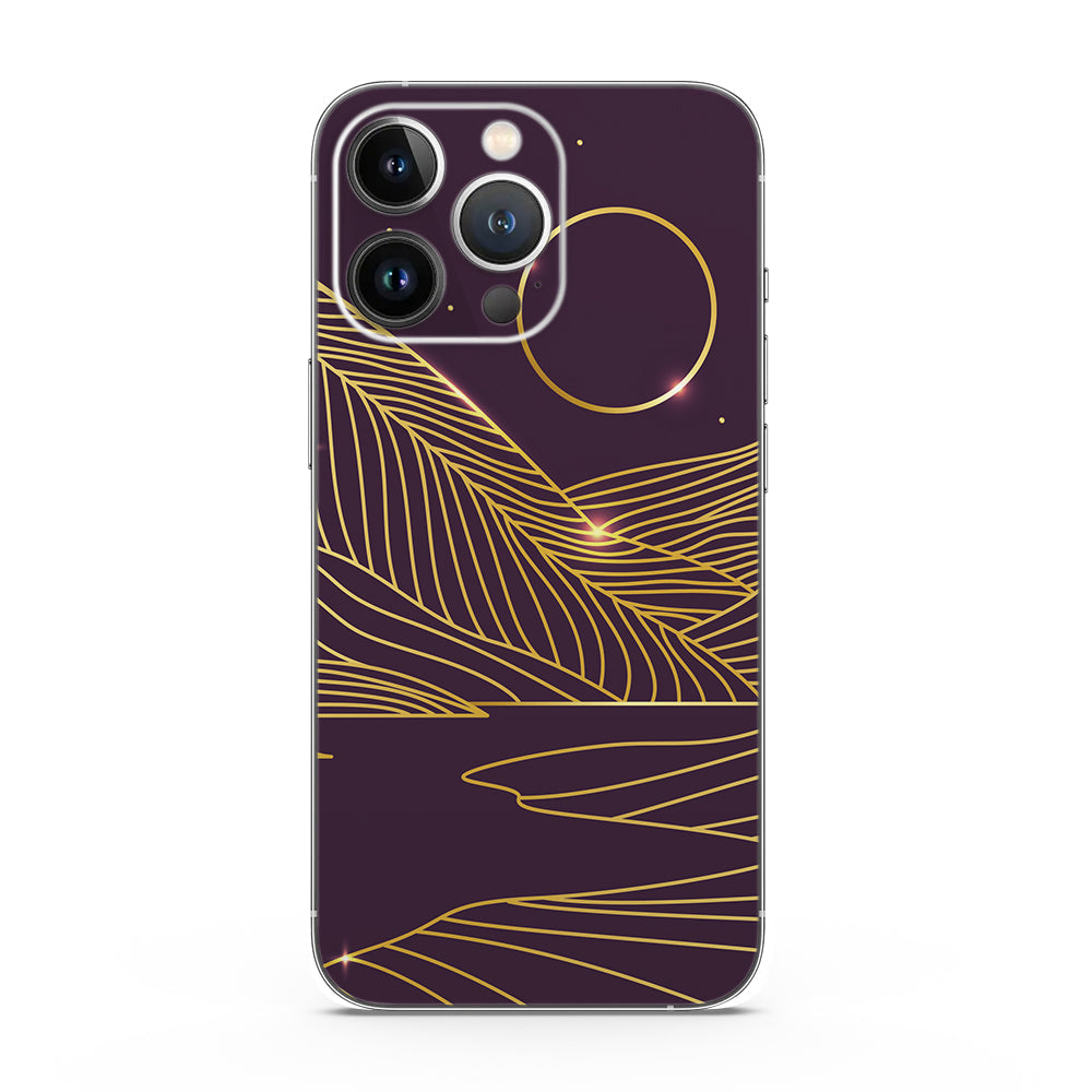 Fomo Store Mobile Skins Abstract  Golden Horizon Lines