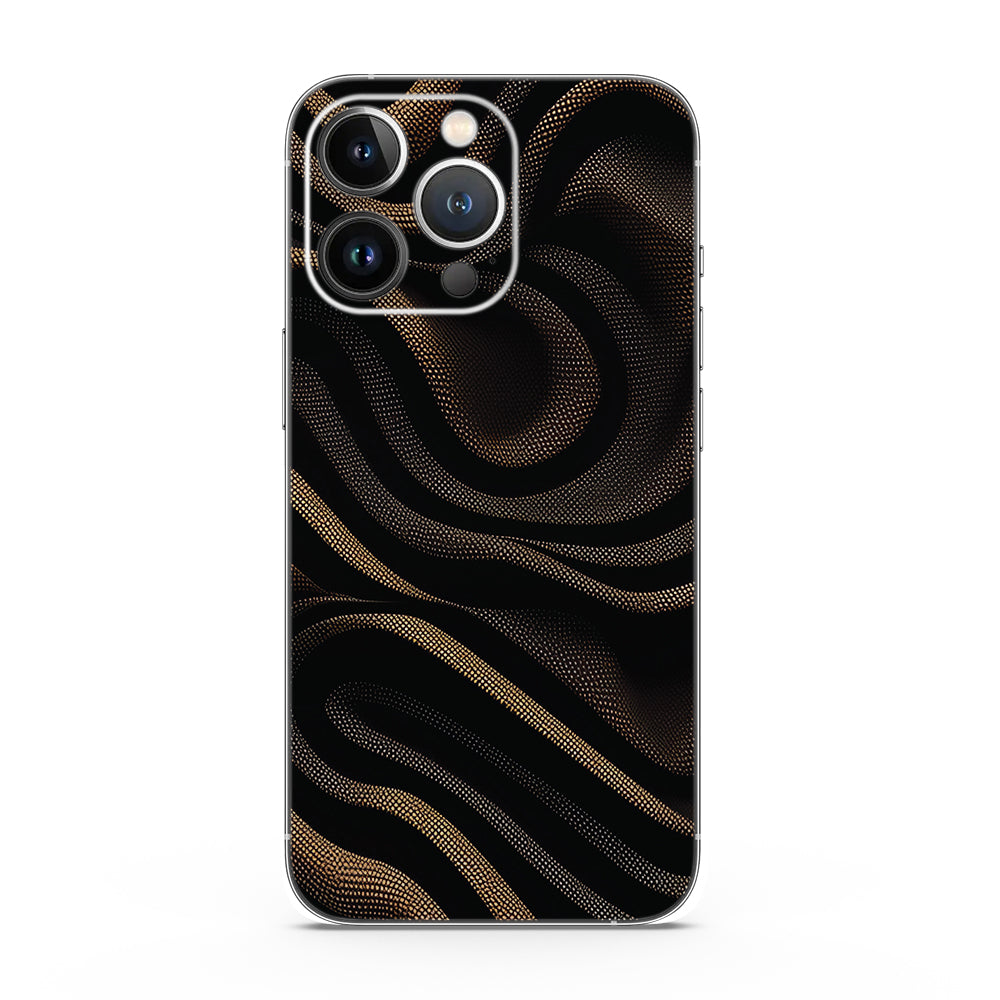 Fomo Store Mobile Skins Abstract  Golden Shadow Waves