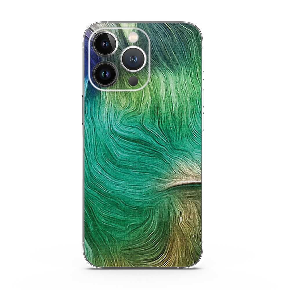 Fomo Store Mobile Skins Abstract  Green Ripple Texture