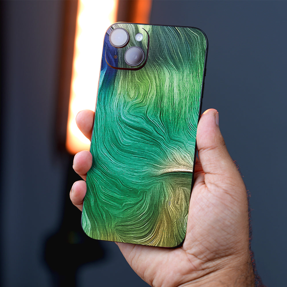 Green Ripple Texture Abstract Mobile Skin