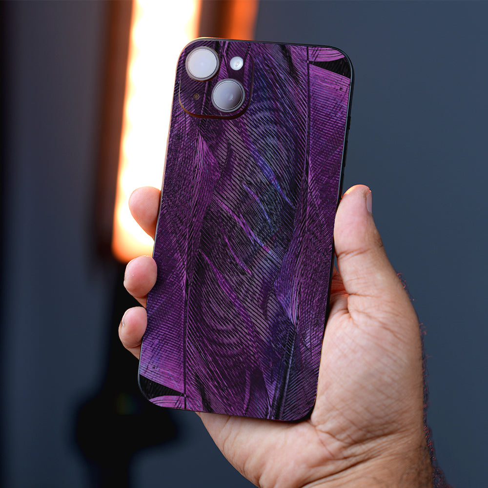 Mystic Purple Feather Abstract Mobile Skin