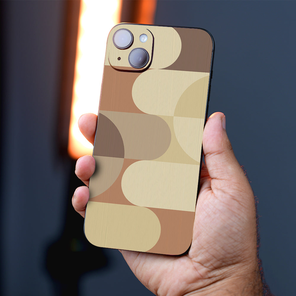 Neutral Earth Geometry Abstract Mobile Skin