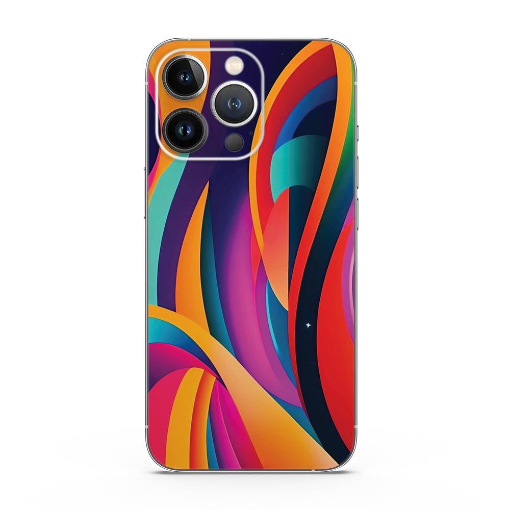 Fomo Store Mobile Skins Abstract  Rainbow Ribbons