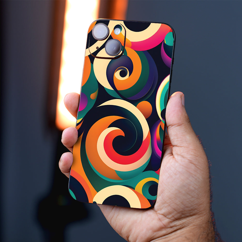 Retro Swirls Abstract Mobile Skin