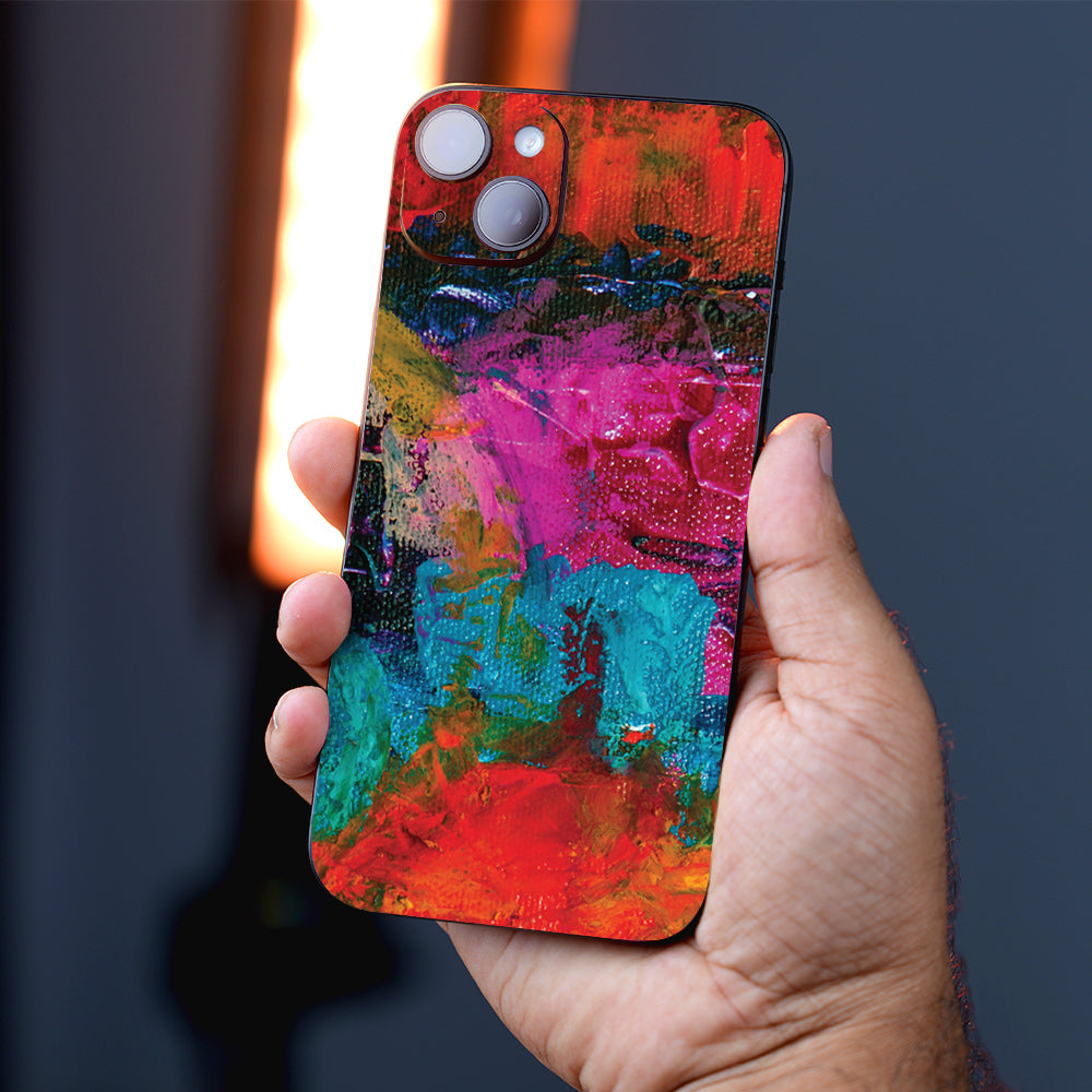 Vibrant Brushstrokes Abstract Mobile Skin