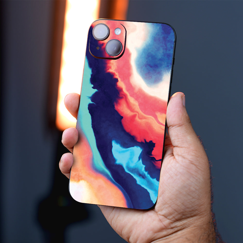 Vibrant Ocean Current Abstract Mobile Skin