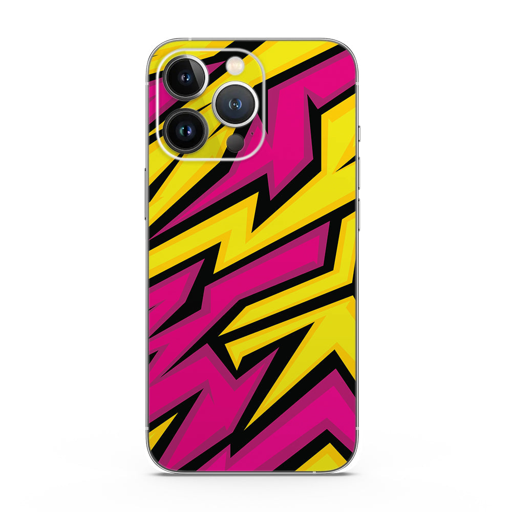 Fomo Store Mobile Skins Abstract  Yellow & Pink Racing Stripes