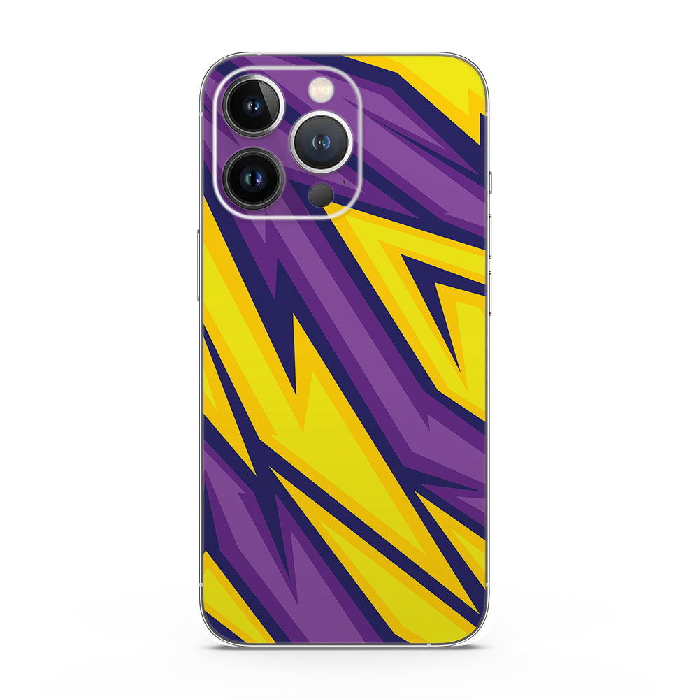 Fomo Store Mobile Skins Abstract  Yellow & Purple Racing Stripes