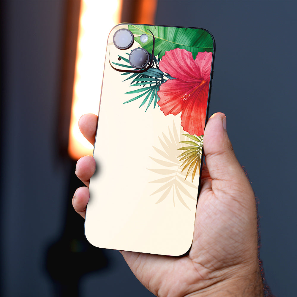 Tropical Hibiscus Floral Botanical Mobile Skin