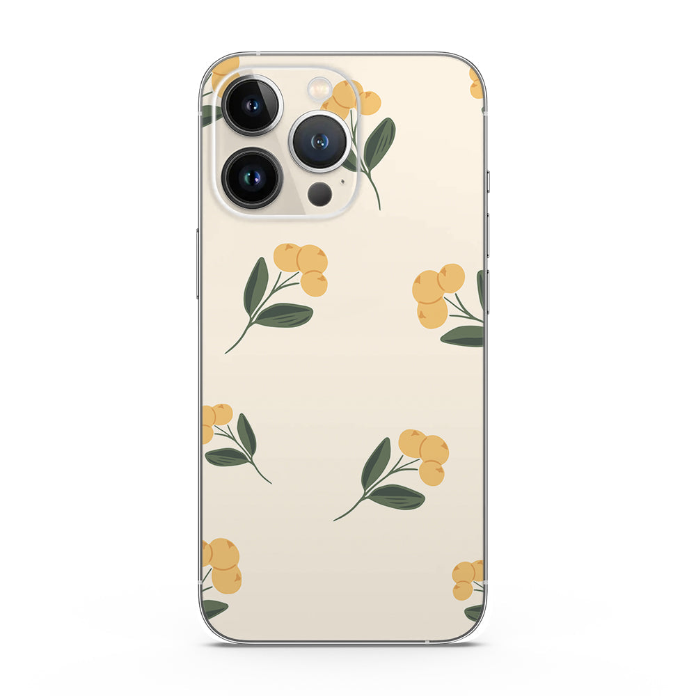 Fomo Store Mobile Skins Botanical Yellow Berry Pattern