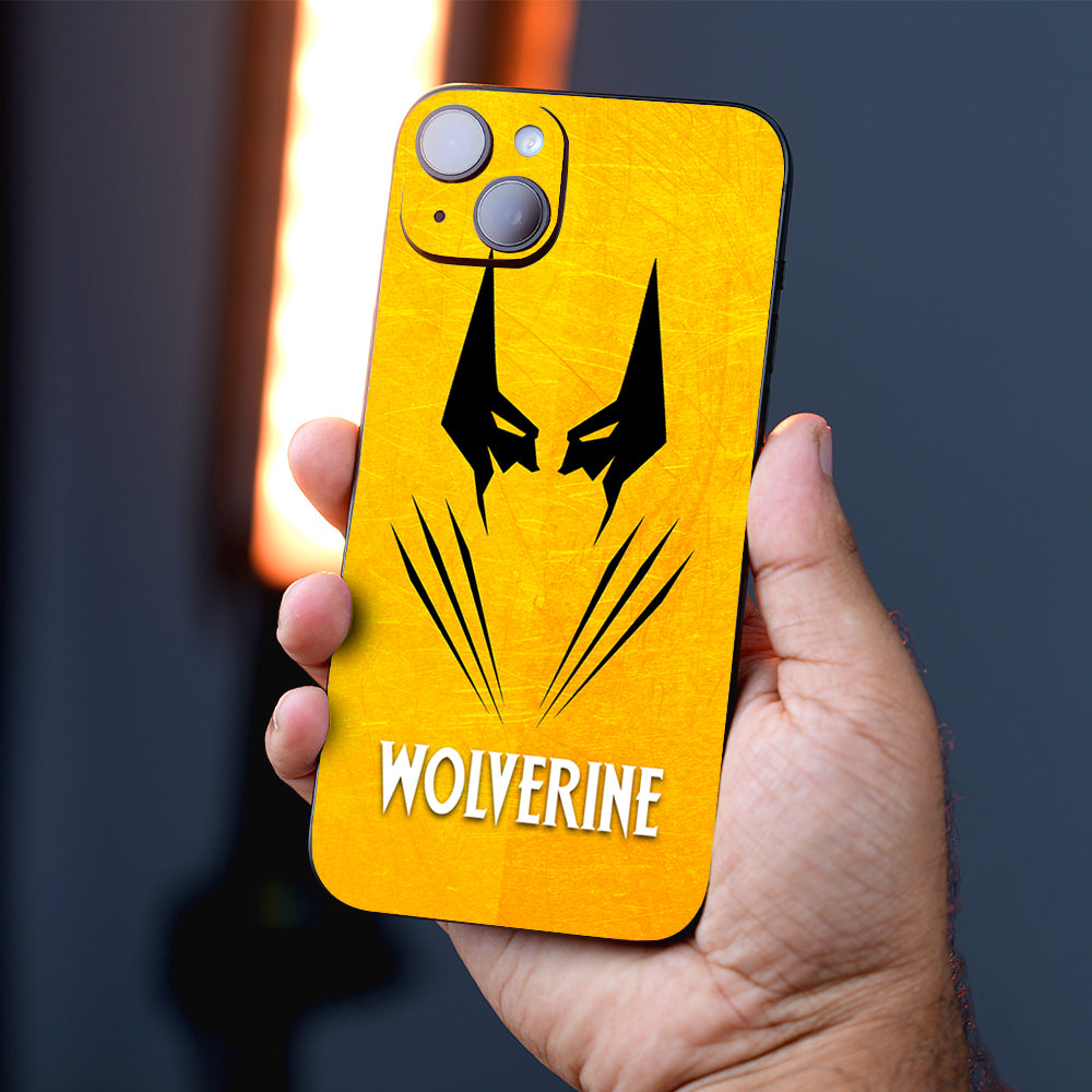 Wolverine with Yellow Background Comic Mobile Skin