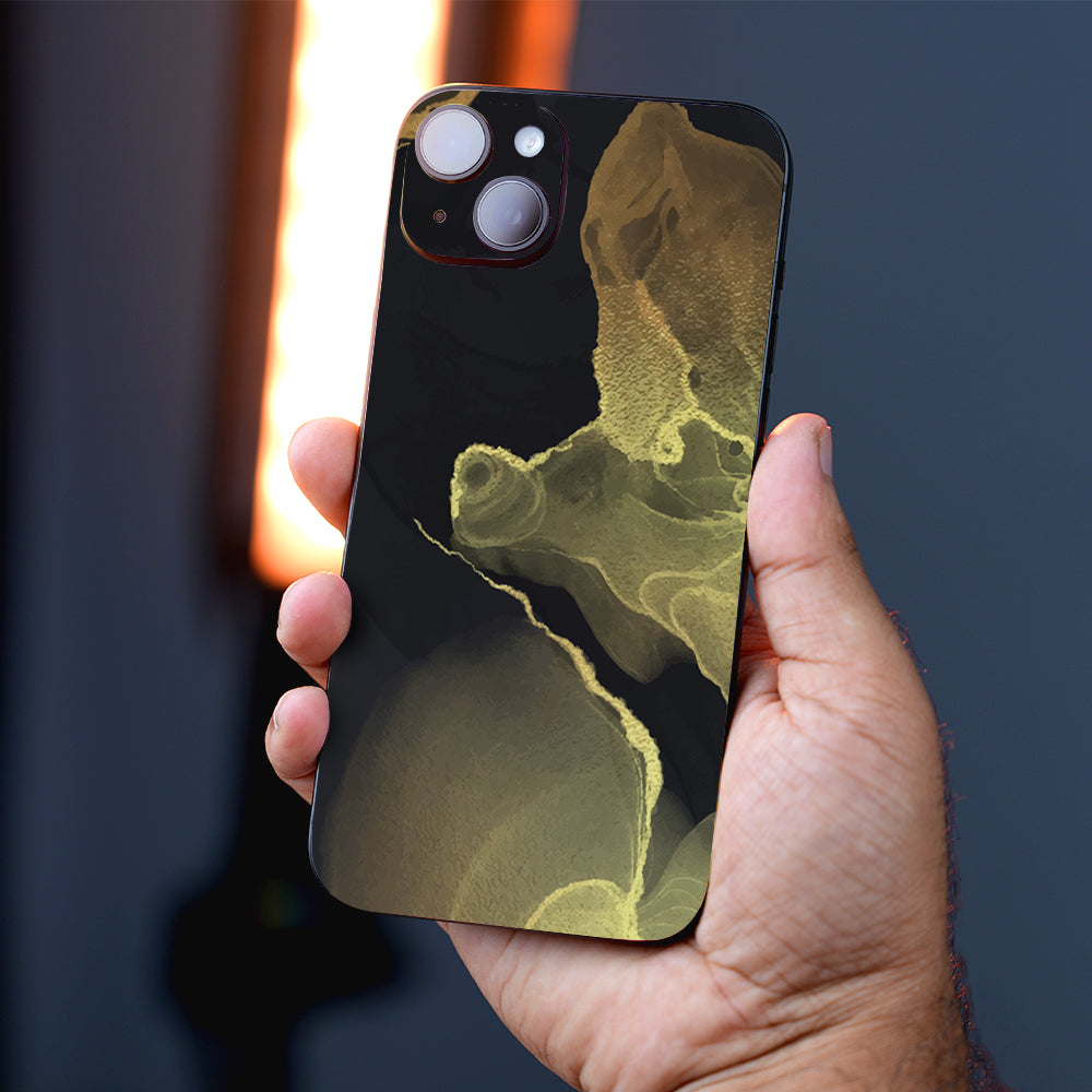 Ethereal Golden Veil Marble Mobile Skin