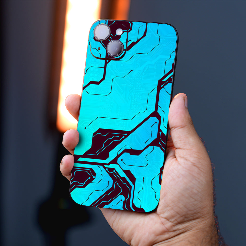 Blue Circuit Mobile Skin