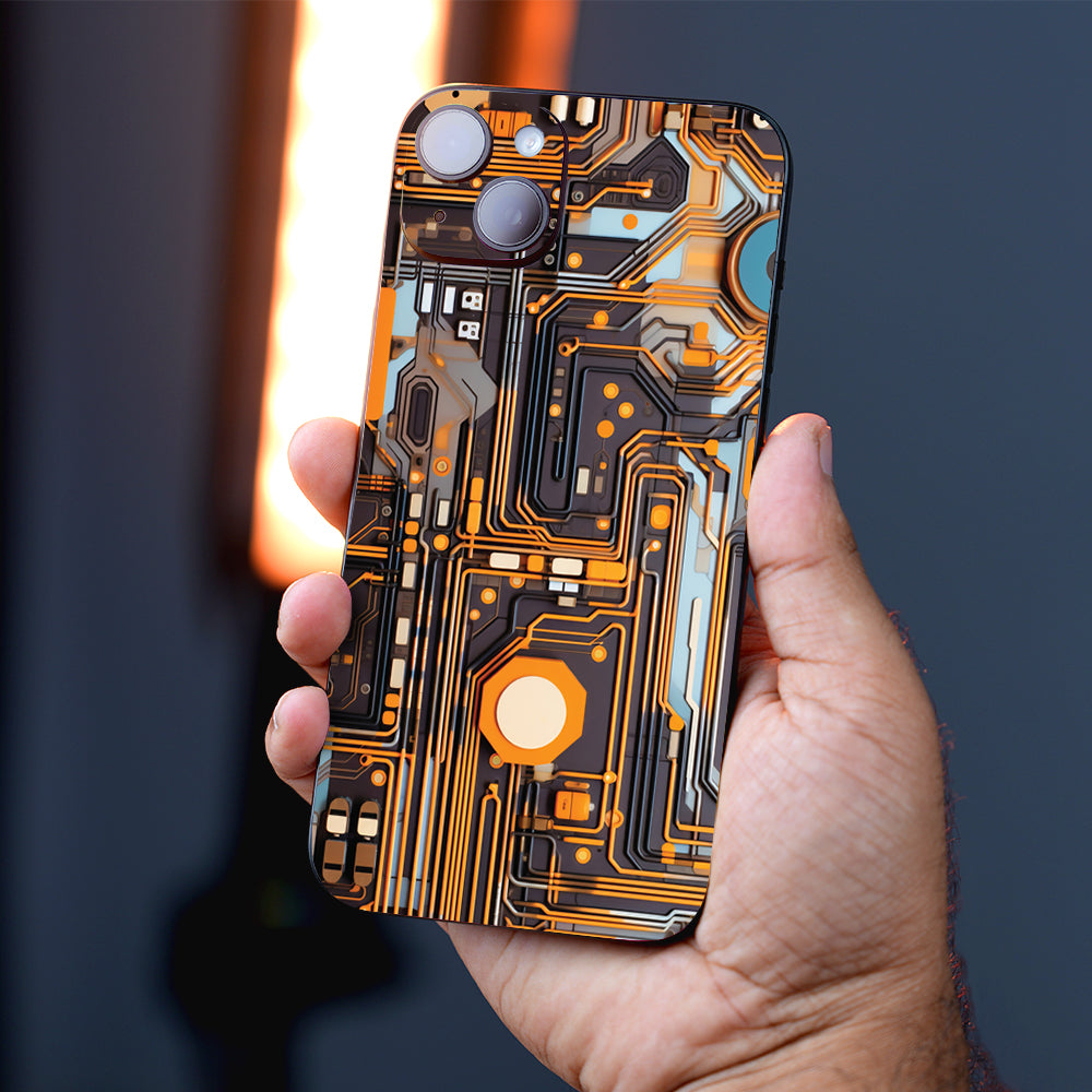 Copper Circuit Design Mobile Skin