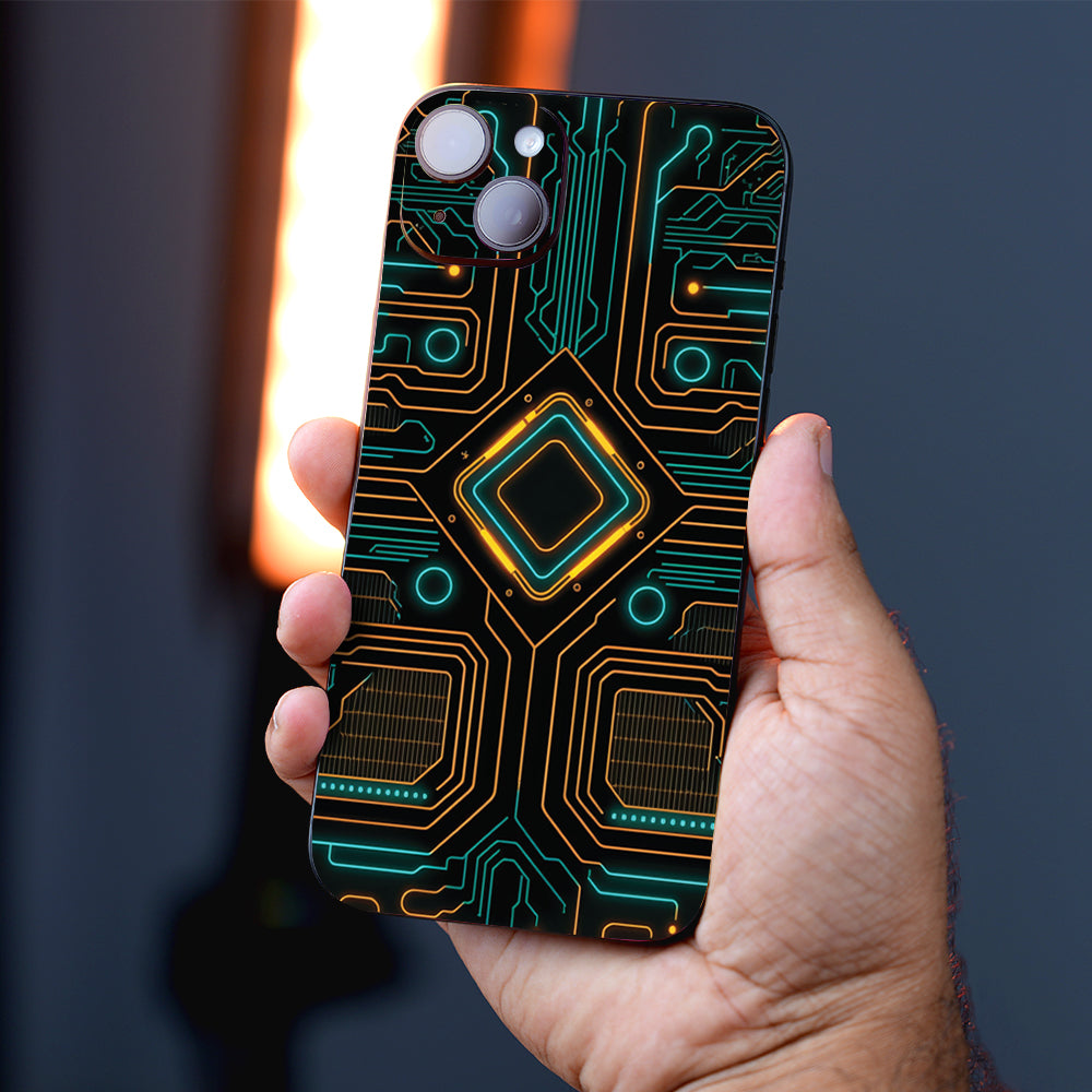 Luminous Circuit Design Mobile Skin