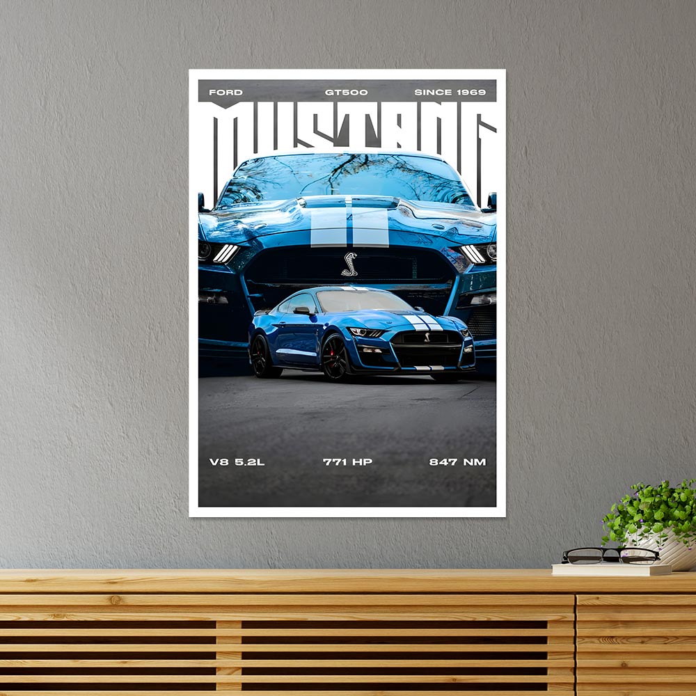 Ford Mustang GT500 Cars & Bikes Poster