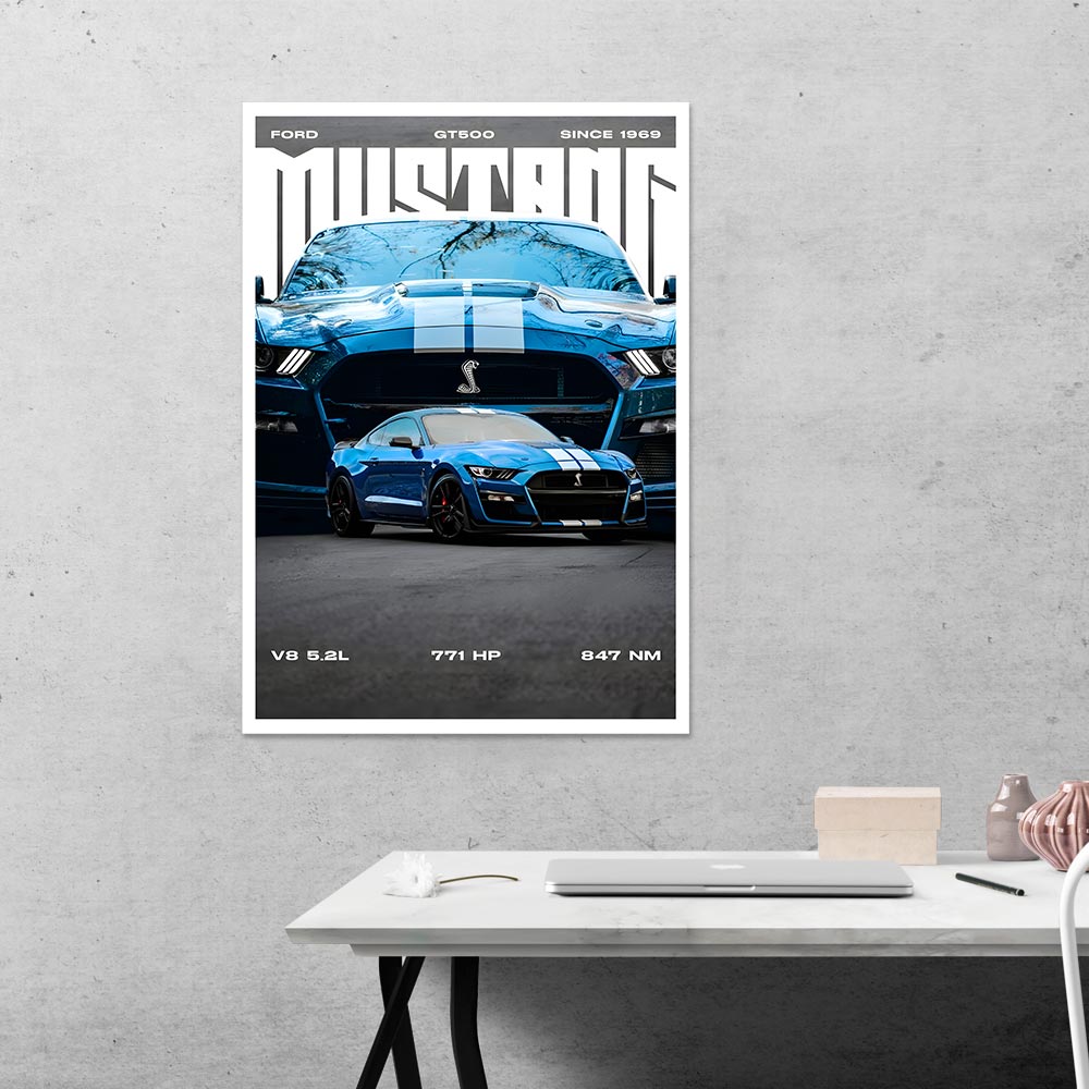 Ford Mustang GT500 Cars & Bikes Poster