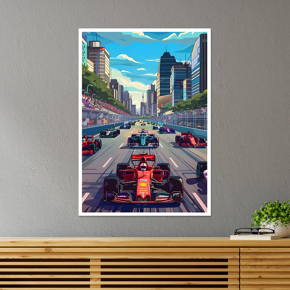 Racing Cars Cars & Bikes Poster