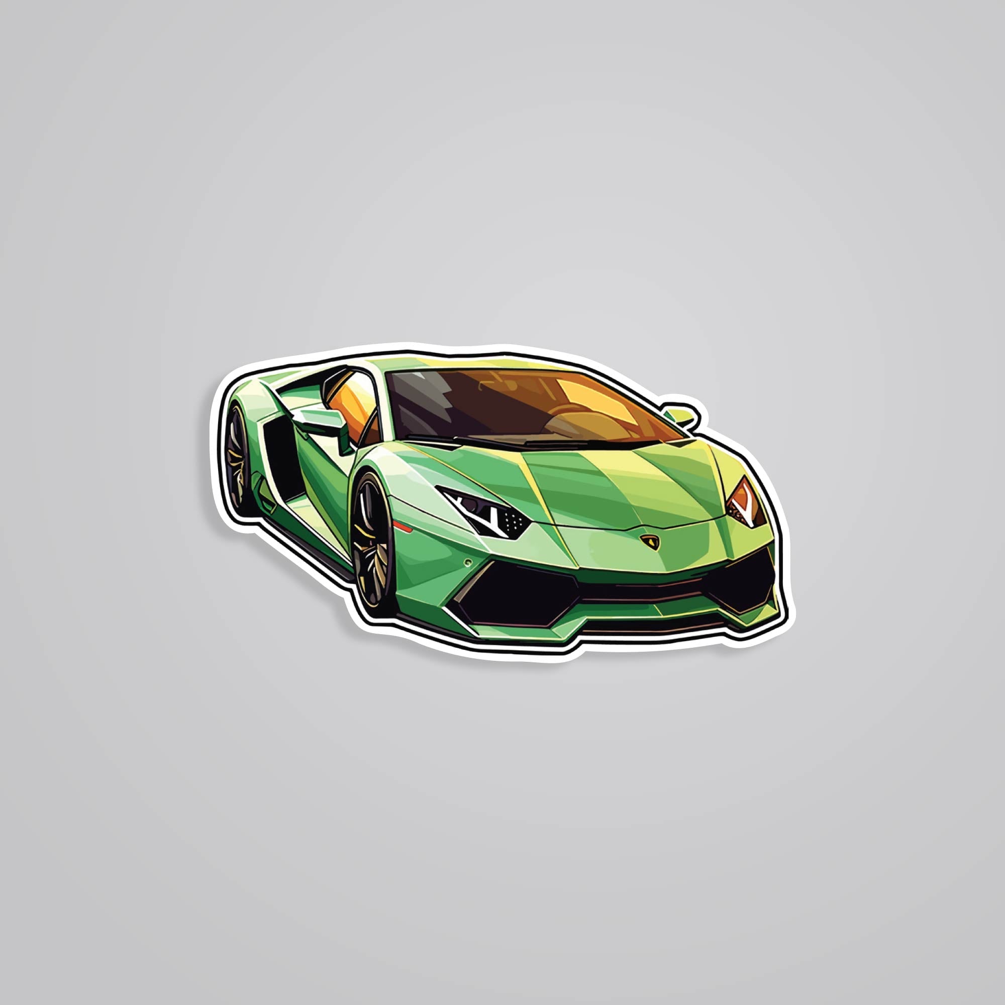 Fomo Store Stickers Cars & Bikes Green Lamborghini Aventador