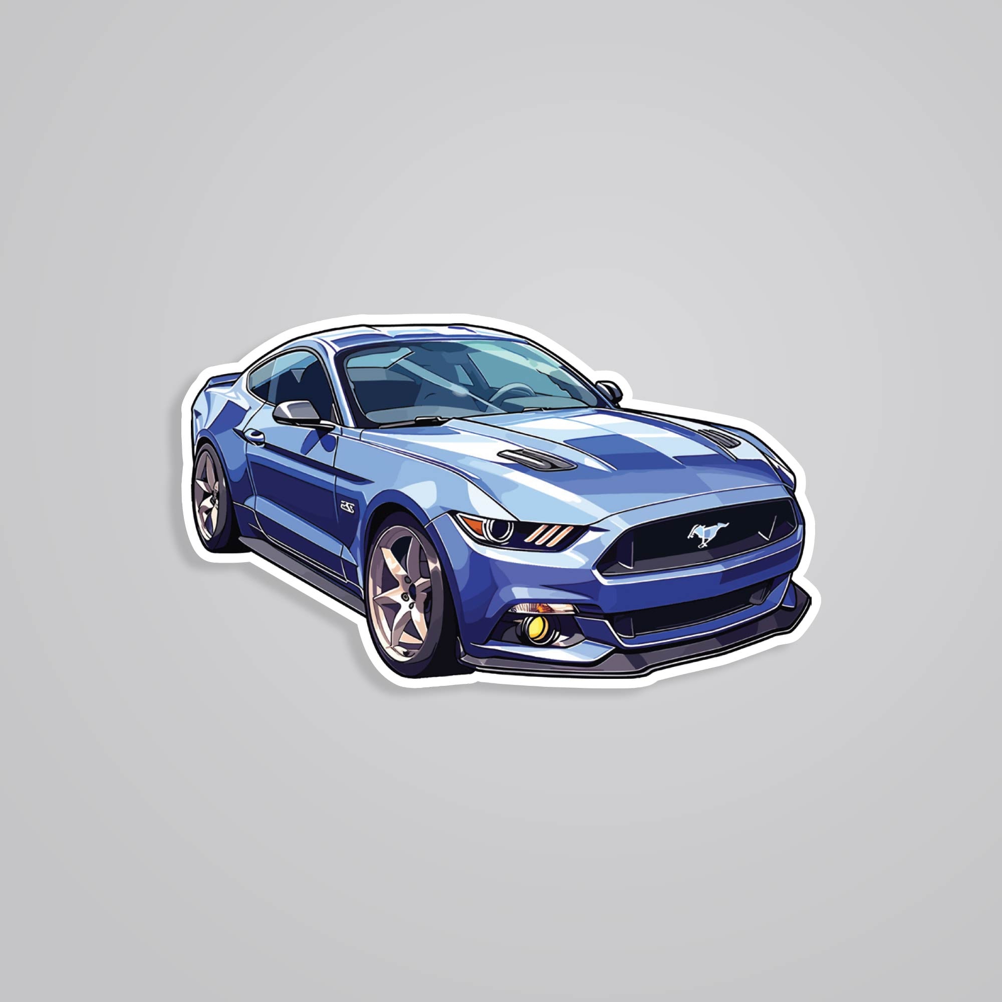 Fomo Store Stickers Cars & Bikes Mustang Blue Ford