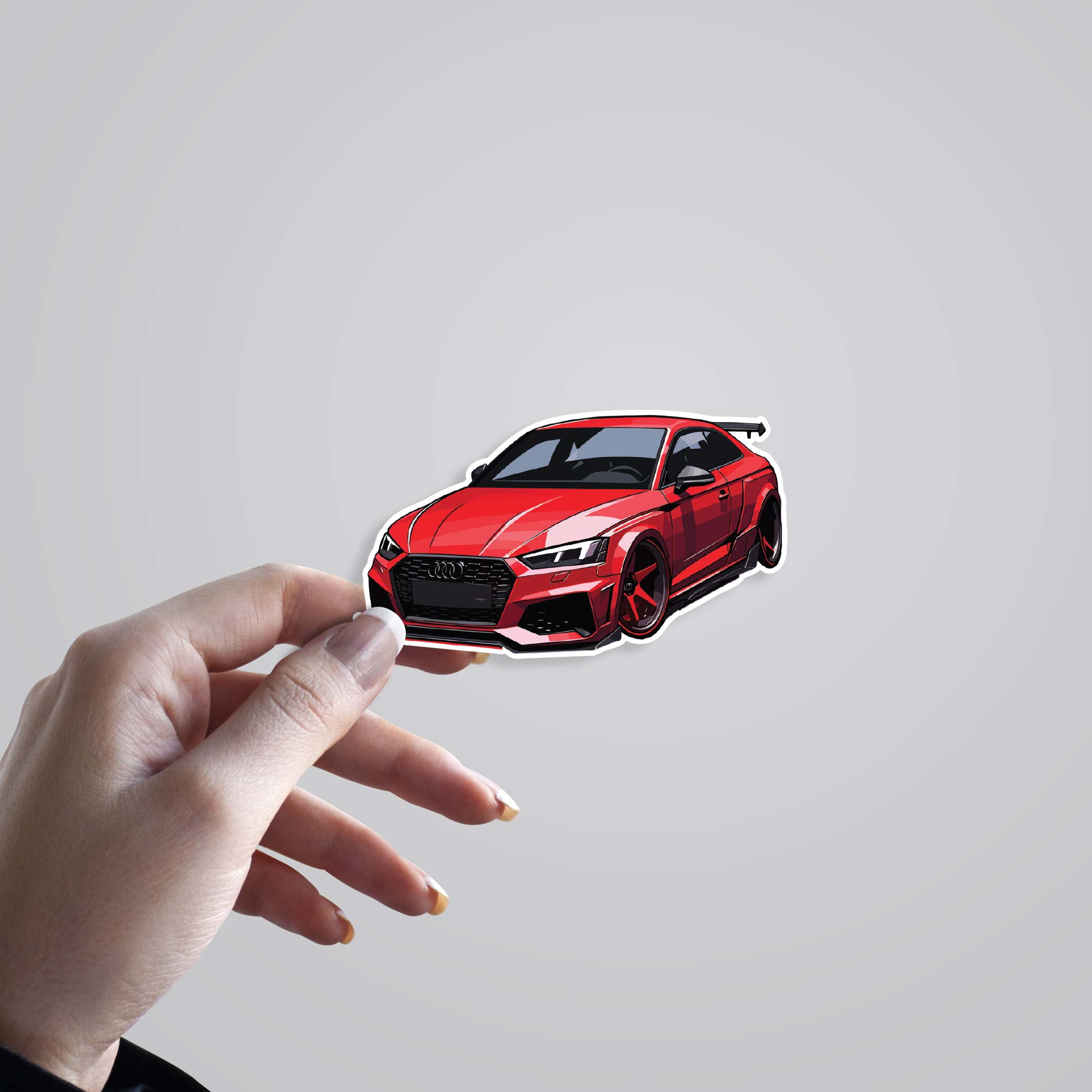 Red Audi RS5 Cars & Bikes Stickers