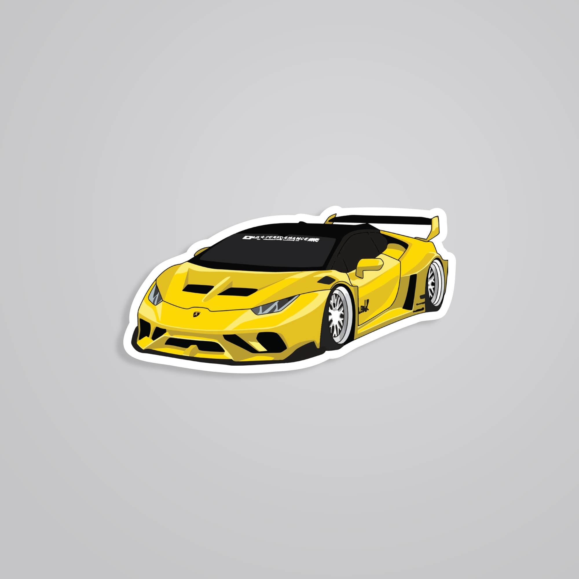 Fomo Store Stickers Cars & Bikes Yellow Lamborghini Huracan