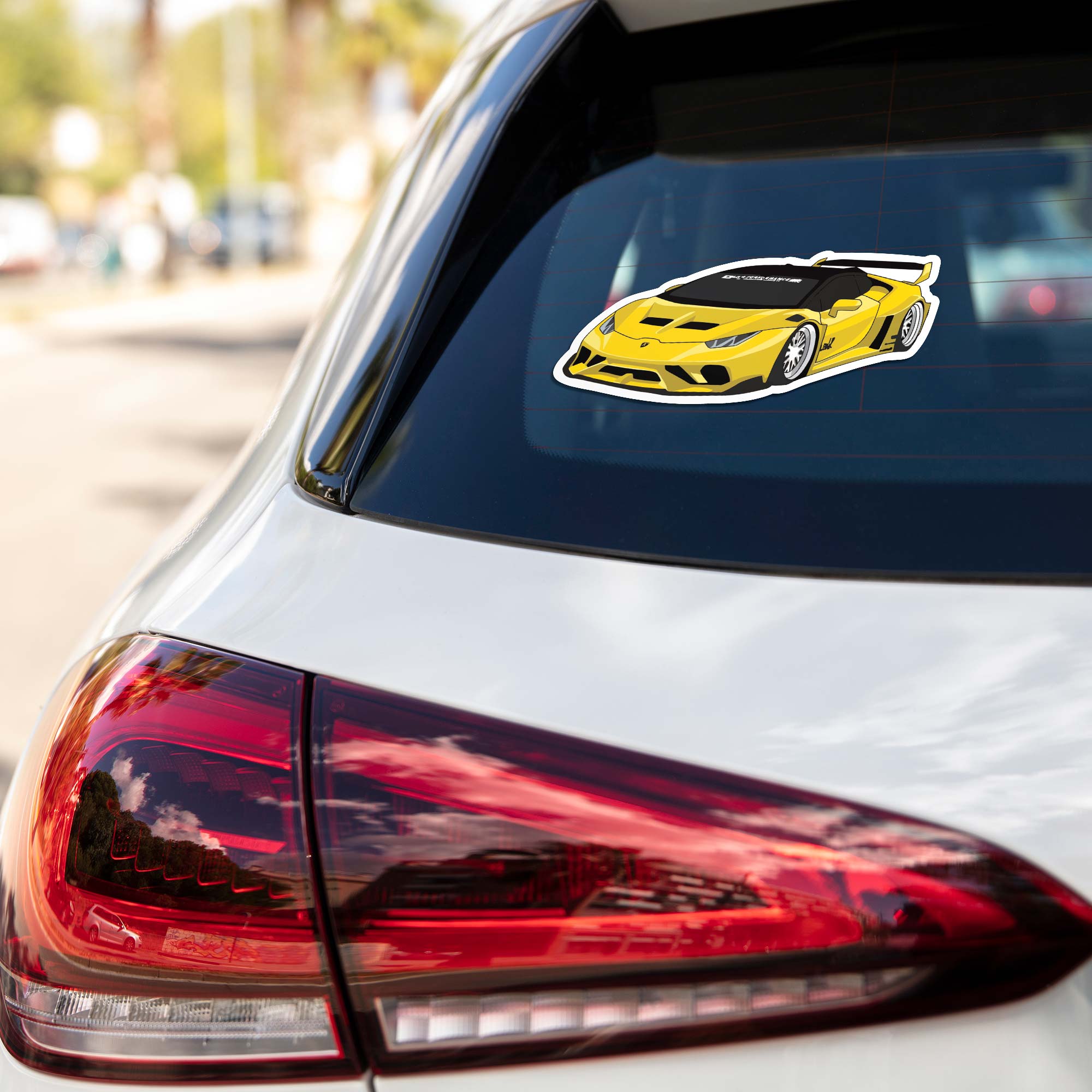 Yellow Lamborghini Huracan Cars & Bikes Stickers