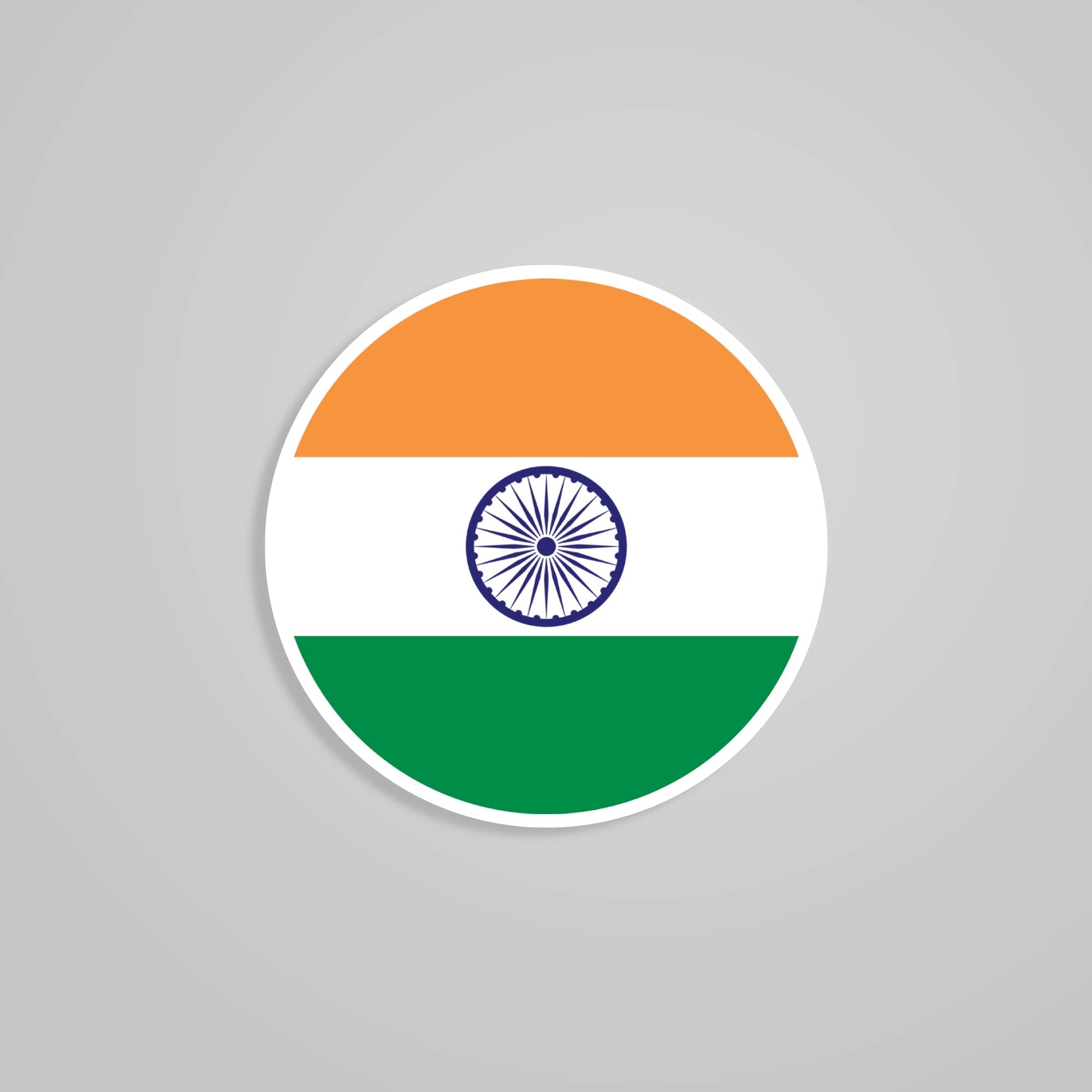 Fomo Store Stickers Casual Indian Flag in Circle