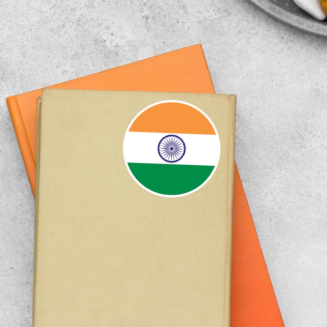 Indian Flag in Circle Casual Stickers