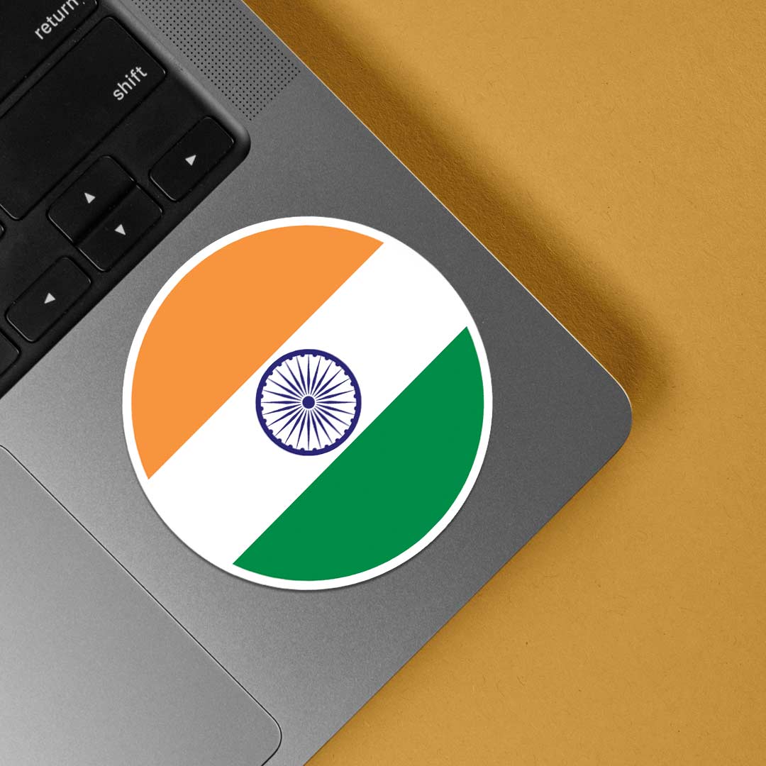 Indian Flag in Circle Casual Stickers