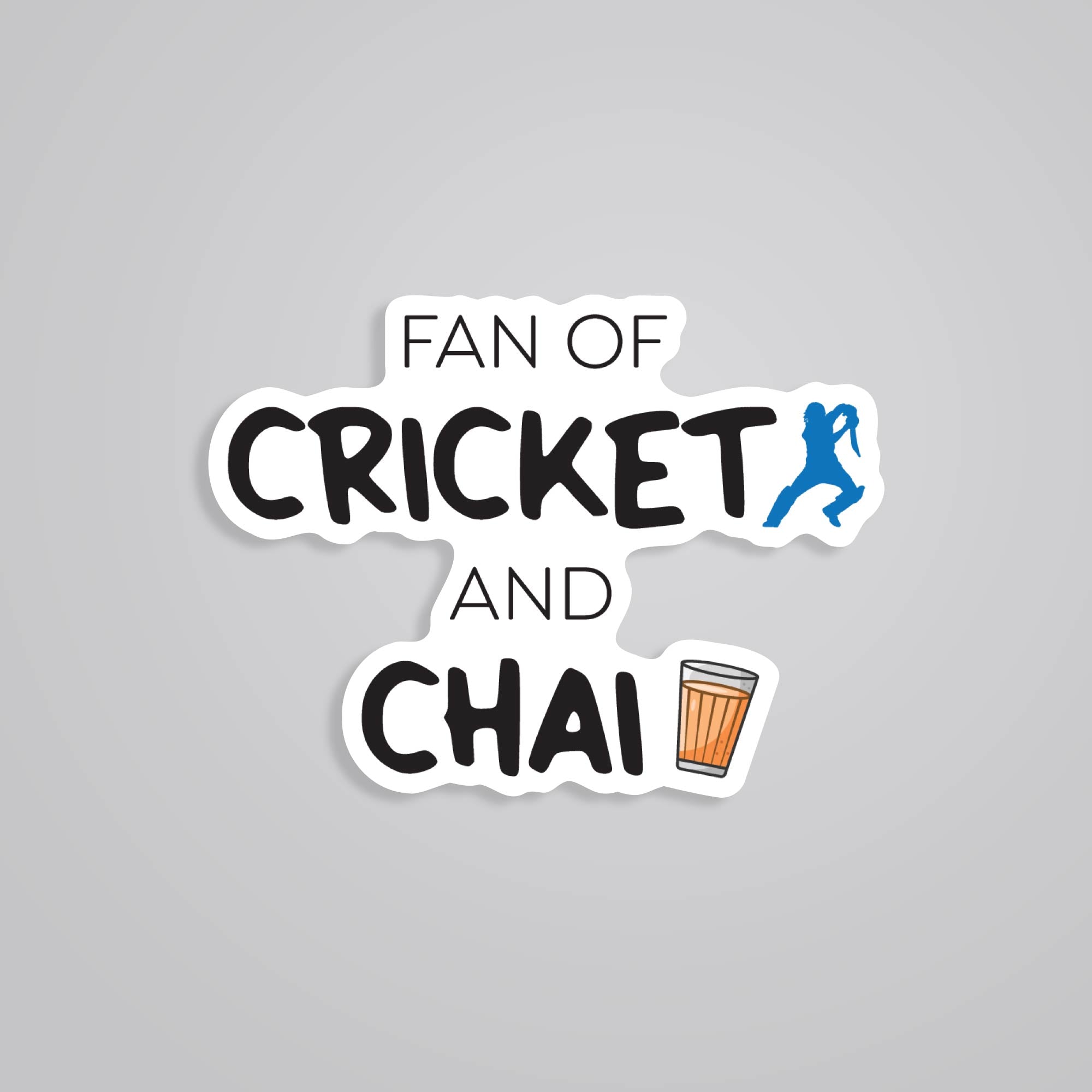 Fomo Store Stickers Sports Fan of Cricket and Chai