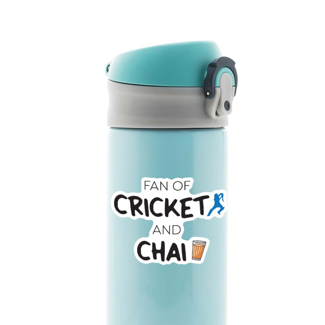 Fan of Cricket and Chai Sports Stickers