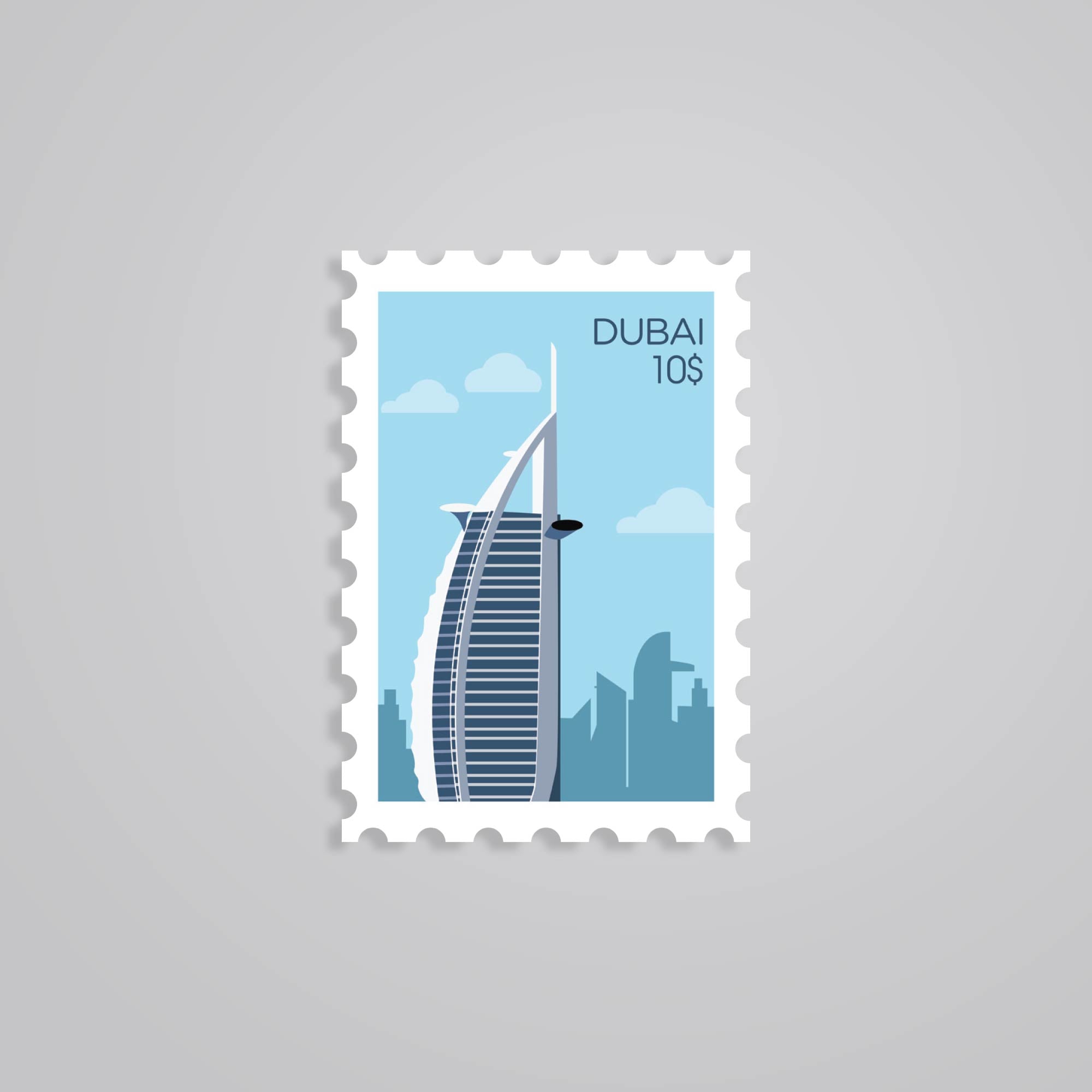 Fomo Store Stickers Travels Dubai Stamp