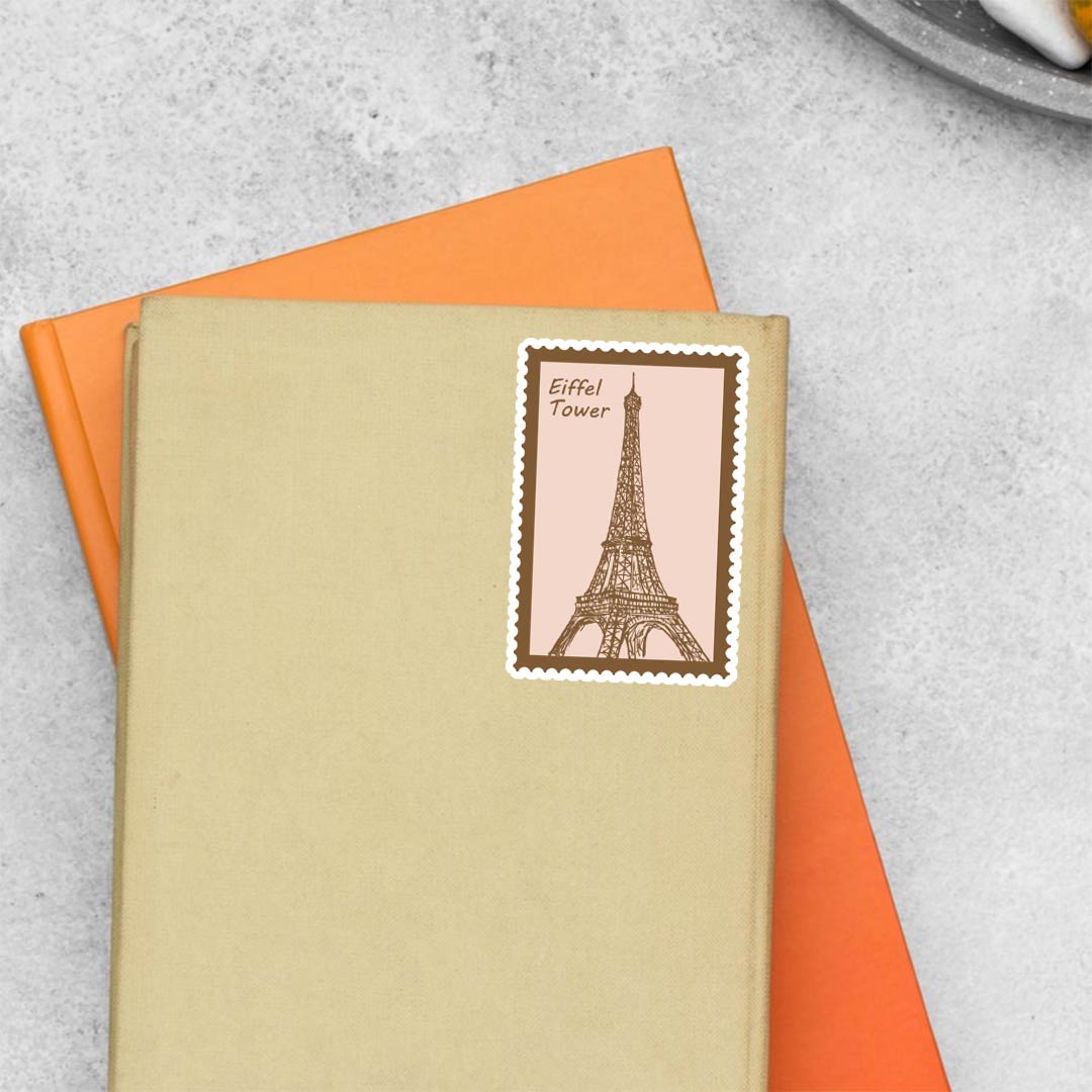 Eiffel Tower Stamp Travels Stickers